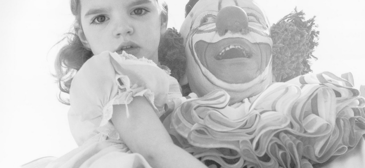 girl and clown